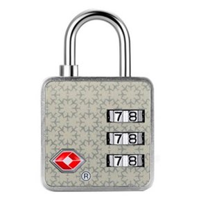 Cadeado de Segredo TSA Decorado Bege - Papaiz
