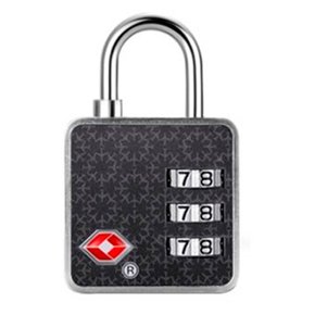 Cadeado de Segredo TSA Decorado Cinza - Papaiz