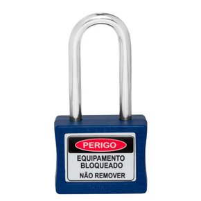 Cadeado para Bloqueio 35mm com Haste Longa 50mm Azul - Papaiz Cadeado para Bloqueio 35mm com Haste Longa 50mm Azul - Papaiz