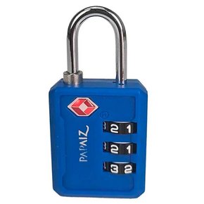 Cadeado TSA com Segredo 30PL Azul - Papaiz