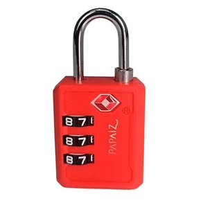 Cadeado TSA com Segredo 30PL Vermelho - Papaiz