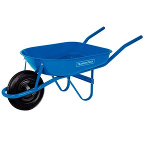 Carrinho de Mão com Caçamba Rasa Azul 50 L e Pneu com Câmara - Tramontina Carrinho de Mão com Caçamba Rasa Azul 50 L e Pneu com Câmara - Tramontina