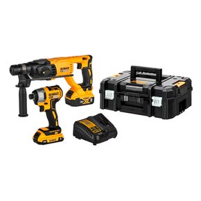 Combo Martelete SDS PLUS + Parafusadeira de Impacto + Maleta - Dewalt