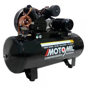Compressor Alta Pressão 20 pés 200L Trifásico CMAV20/200 - Motomil Compressor Alta Pressão 20 pés 200L Trifásico CMAV20/200 - Motomil