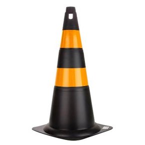 Cone PS Preto 70cm Refletivo - Delta Plus Cone PS Preto 70cm Refletivo - Delta Plus