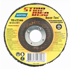 Disco Bear-Tex Strip Disc 115x22 - Norton Disco Bear-Tex Strip Disc 115x22 - Norton