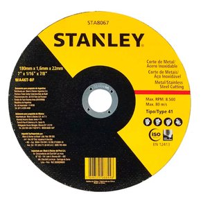 Disco Corte Inox 180 x 1,6 x 22,22 - Stanley Disco Corte Inox 180 x 1,6 x 22,22 - Stanley