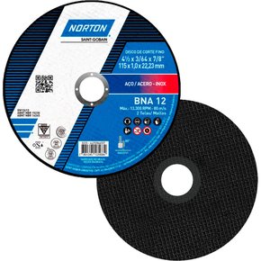 Disco de Corte BNA12 - 115 x 1,6 x 22,23 - Norton 66252843680