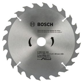 Disco de Serra Circular Eco 7.1/4" x 24D - 2608644329 - Bosch