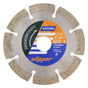 Disco Diamantado Clipper Segmentado 110 x 10 x 20mm - Norton Disco Diamantado Clipper Segmentado 110 x 10 x 20mm - Norton