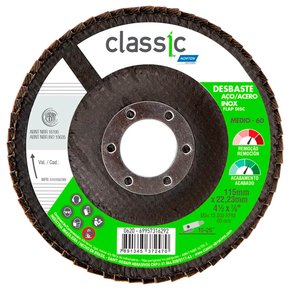 Disco Flap 115X22#40 R801 FIBRA - Norton Disco Flap 115X22#40 R801 FIBRA - Norton