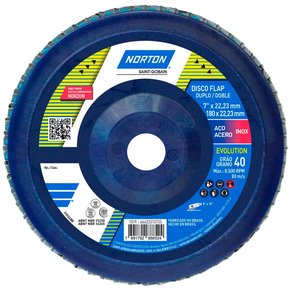 Disco Flap Evolution R822 180 x 22 #40 - Norton Disco Flap Evolution R822 180 x 22 #40 - Norton