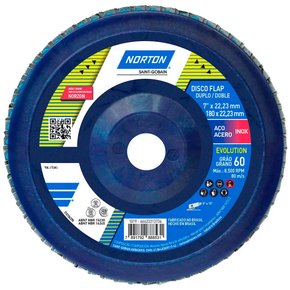 Disco Flap Evolution R822 180 x 22 #60 - Norton Disco Flap Evolution R822 180 x 22 #60 - Norton