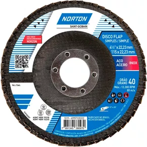 Disco Flap Original 115X22#40 R822 FIBRA - Norton