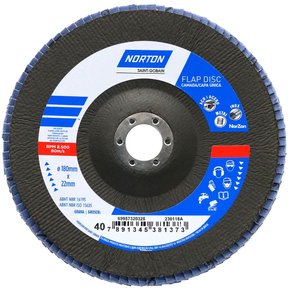 Disco Flap Original 180X22#40 R822 FIBRA - Norton Disco Flap Original 180X22#40 R822 FIBRA - Norton