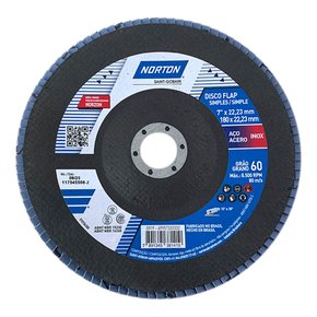 Disco Flap Original 180X22#60 R822 FIBRA - Norton Disco Flap Original 180X22#60 R822 FIBRA - Norton