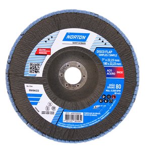 Disco Flap Original 180X22#80 R822 FIBRA - Norton Disco Flap Original 180X22#80 R822 FIBRA - Norton