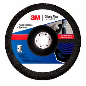 Disco Flap PRO 115mm #60 Fibra - 3M Disco Flap PRO 115mm #60 Fibra - 3M