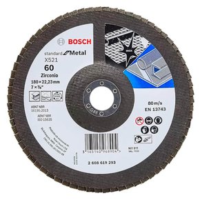 Disco Flap Standard para Metal 180MM GR60 - Bosch