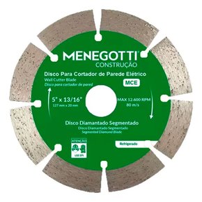 Disco para Cortador de Parede 5" MCE - Menegotti Disco para Cortador de Parede 5" MCE - Menegotti