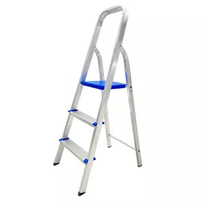 Escada de Alumínio Doméstica com 3 Graus - Real Escadas