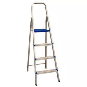 Escada Doméstica de Alumínio com 4 Degraus - Real Escadas