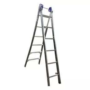 Escada Extensiva Dupla de Alumínio com 6 Degraus - Real Escadas