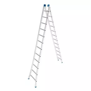 Escada Extensiva Dupla em Alumínio com 12 Degraus - Real Escadas