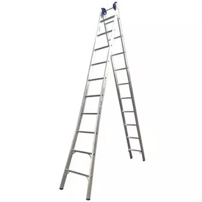 Escada Extensível Dupla de Alumínio com 10 Degraus - Real Escadas