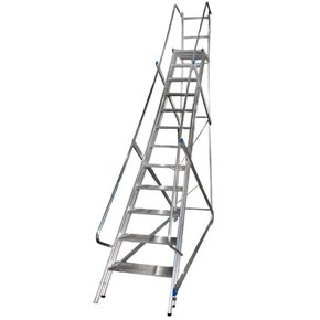 Escada Plataforma Trepadeira 11 Degraus 3m - Real Escadas Escada Plataforma Trepadeira 11 Degraus 3m - Real Escadas