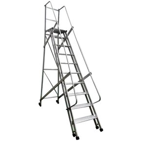 Escada Plataforma Trepadeira 9 Degraus 2,50m - Real Escadas Escada Plataforma Trepadeira 9 Degraus 2,50m - Real Escadas