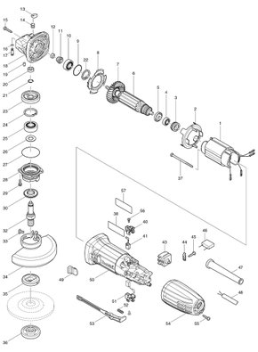 Esmerilhadeira Angular GA4530 - Makita