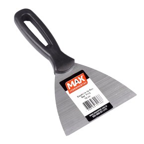 Espátula Cabo Plástico Preto 10cm Aço - Max Ferramentas Espátula Cabo Plástico Preto 10cm Aço - Max Ferramentas