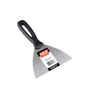 Espátula Cabo Plástico Preto 12cm Aço - Max Ferramentas Espátula Cabo Plástico Preto 12cm Aço - Max Ferramentas