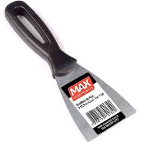 Espátula Cabo Plástico Preto 6cm Aço - Max Ferramentas Espátula Cabo Plástico Preto 6cm Aço - Max Ferramentas