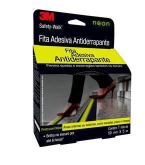 Fita Antiderrapante Safety Walk Preto/Neon 50mm x 20m-3M Fita Antiderrapante Safety Walk Preto/Neon 50mm x 20m-3M