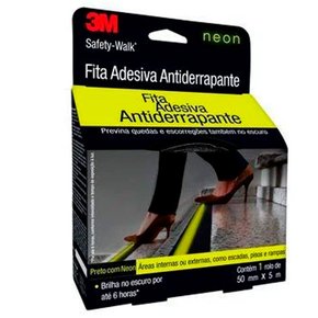 Fita Antiderrapante Safety Walk Preto Neon 50mmx5m - 3M Fita Antiderrapante Safety Walk Preto Neon 50mmx5m - 3M
