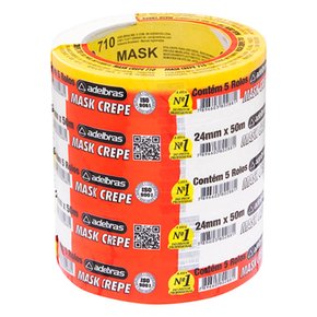 Fita Crepe 710 24mm x 50m - Adelbras Fita Crepe 710 24mm x 50m - Adelbras