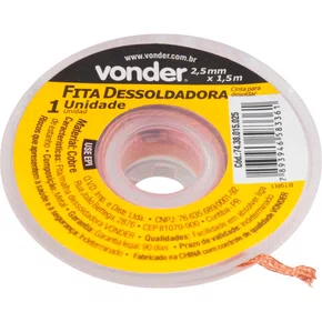 Fita de Malha Dessoldadora 2.5mm x 1,5m Vonder