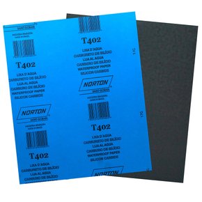 Folha de Lixa D'Água Azul T402 230x280mm #1500 - Norton Folha de Lixa D'Água Azul T402 230x280mm #1500 - Norton