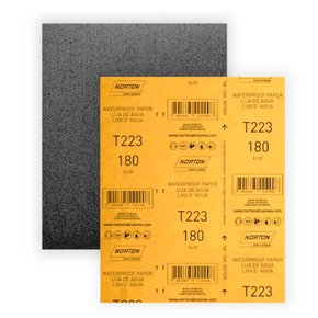Folha de Lixa D'água T223 225x275mm #180 - Norton Folha de Lixa D'água T223 225x275mm #180 - Norton