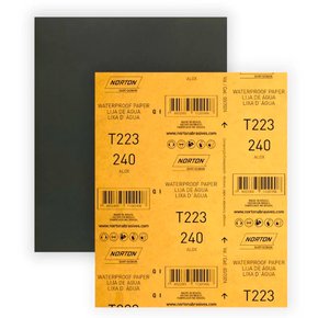 Folha de Lixa D'água T223 225x275mm #240 - Norton Folha de Lixa D'água T223 225x275mm #240 - Norton