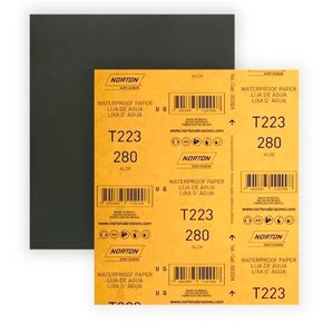 Folha de Lixa D'água T223 225x275mm #280 - Norton Folha de Lixa D'água T223 225x275mm #280 - Norton