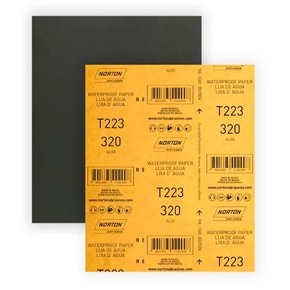 Folha de Lixa D'água T223 225x275mm #320 - Norton Folha de Lixa D'água T223 225x275mm #320 - Norton