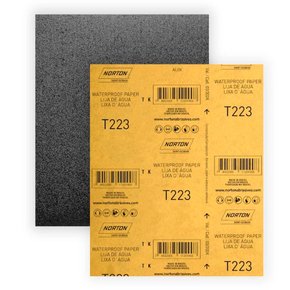 Folha de Lixa D'água T223 225x275mm #500 - Norton Folha de Lixa D'água T223 225x275mm #500 - Norton