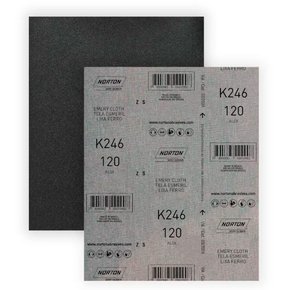 Folha de Lixa Ferro/Metal - K246 Grão 120 225x275mm - Norton Folha de Lixa Ferro/Metal - K246 Grão 120 225x275mm - Norton