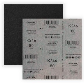 Folha de Lixa Ferro/Metal - K246 Grão 80 225x275mm - Norton Folha de Lixa Ferro/Metal - K246 Grão 80 225x275mm - Norton