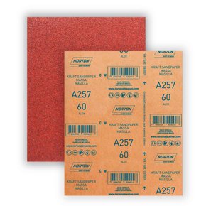 Folha de Lixa p/ Massas A257 - 225x275mm #60 - Norton Folha de Lixa p/ Massas A257 - 225x275mm #60 - Norton