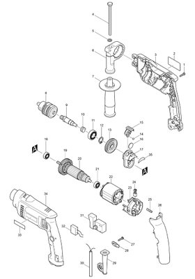 Furadeira de Impacto HP1620 - Makita