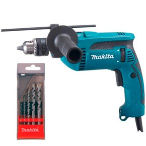 Furadeira de Impacto HP1640 220v + Jogo de Broca - Makita HP1640220VL